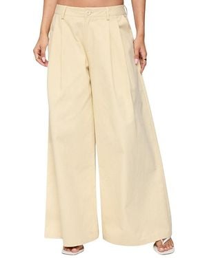 Edikted Lennon Ultra Wide Leg Pants - Natural