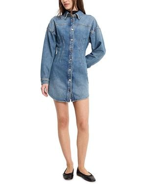GOOD AMERICAN Shaped Denim Dress - Blue