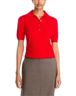 Toccin Rue Cashmere Polo Sweater - Red