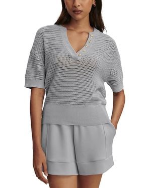 Varley Callie Knit Top - Gray