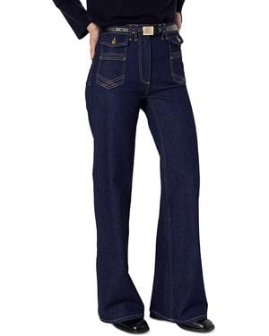 Gerard Darel Anna High Rise Flare Jeans - Blue