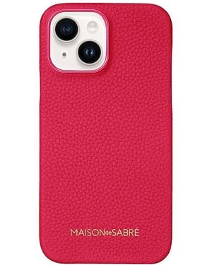 Maison De Sabre Leather Phone Case (Iphone 15) - Pink