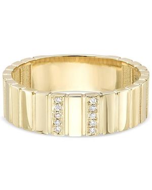 Zoe Lev 14K Diamond Cigar Bar Ring - White