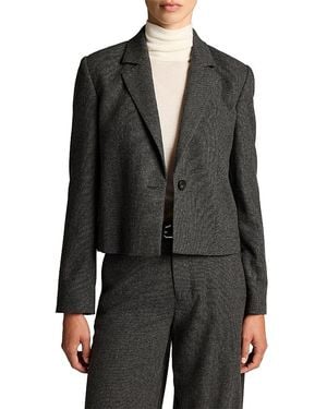 Vince Printed Cropped Blazer - Black