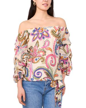 Vince Camuto Bubble-hem Cap Sleeve Top in Pink | Lyst