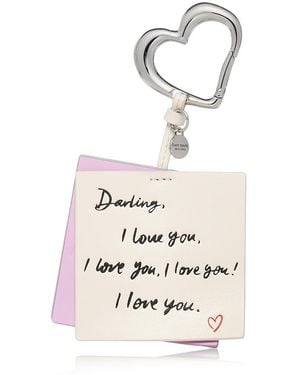 Kate Spade Charmed Love Notes Bag Charm - White