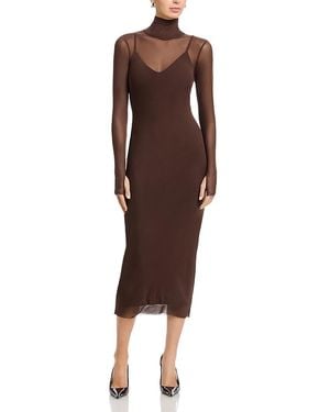 AFRM Shailene Turtle Neck Dress - Brown