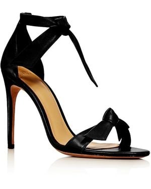 Alexandre Birman Clarita Ankle Tie High Stiletto Heel Sandals - Black