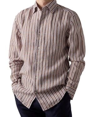 Robert Talbott Morgan Multi Check Linen Shirt - Multicolor