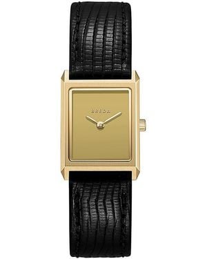 Breda Virgil Leather Strap Watch, 20Mm X 16Mm - White