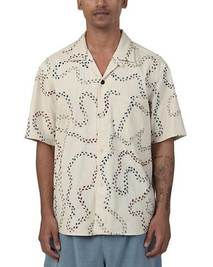 Kardo Ronen Relaxed Fit Patterned Shirt - Natural