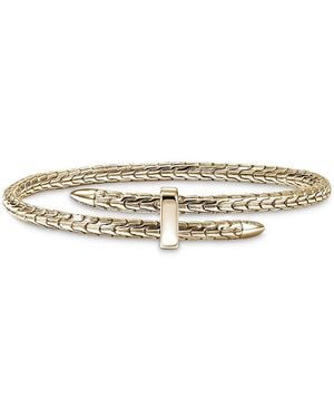 John Hardy 14K Spear Flex Bypass Bracelet - White