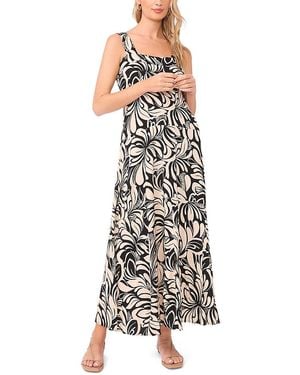 Vince Camuto Thick Strap Square Neck Maxi Dress - White