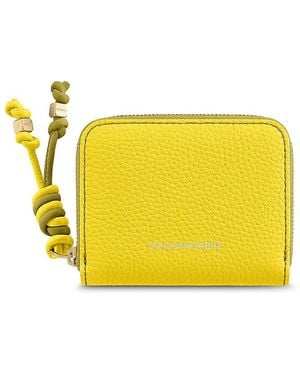 Maison De Sabre Small Leather Zipped Wallet - Yellow