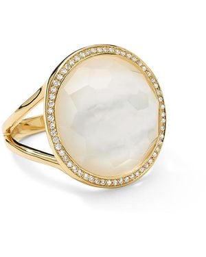 Ippolita 18K Lollipop Mother-Of-Pearl & Diamond Ring - Metallic