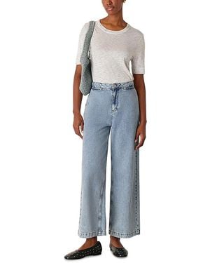 Whistles Rosa Double Trim Stripe T-Shirt - Blue