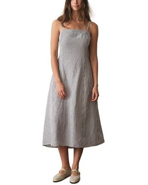 Marine Layer Lucia Linen Blend Dress - Gray