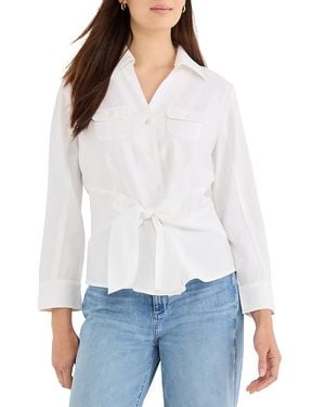 NIC+ZOE Iconic Tie Front Shirt - White