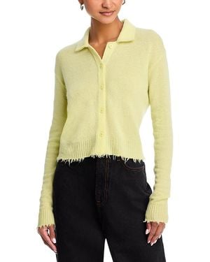 RE/DONE The Loose Cashmere Polo Cardigan Sweater - Yellow
