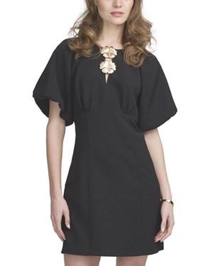 Elle Collection Balloon Sleeve Dress - Black