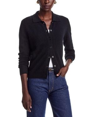 C by Bloomingdale's Cashmere Button Front Polo Cashmere Cardigan Sweater, Exclusive - Blue