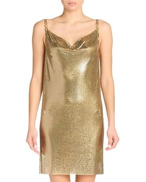 Versace Metallic Mesh Dress - Green