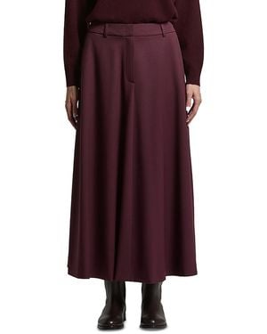 Peserico Wool Stretch Gabardine Skirt - Purple