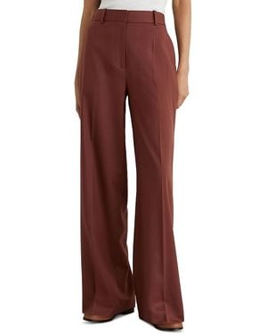 Reiss Petite Solene Wool Blend Wide Leg Pants - Red