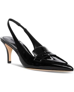 PAIGE Arlette Patent Leather Slingback Pumps - Black
