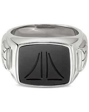 John Hardy Sterling Onyx Signet Ring - Gray