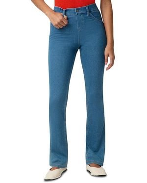 Hue Ultra Soft High Rise Denim Baby Bootcut Leggings - Blue