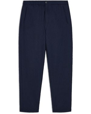 Emporio Armani Icon Techno Seersucker Pants - Blue