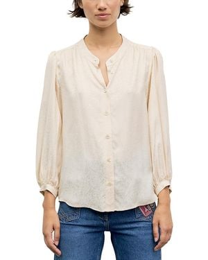 Gerard Darel Lula Textured Blouse - White
