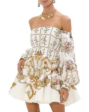 CAMILLA Off-The-Shoulder Dress - Natural