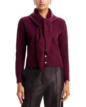 Aqua Scarf Cardigan - Red