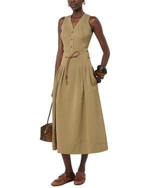 Max Mara Mxmfiorire Knit Waistcoat Dress - Natural