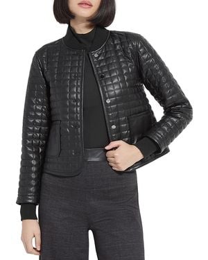 Lyssé Agnes Quilted Faux Leather Jacket - Black