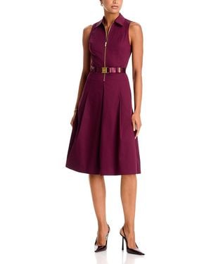 L'Agence Kylo Belted Shirtdress - Red