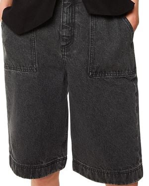 Whistles Raya Longline Denim Shorts - Black