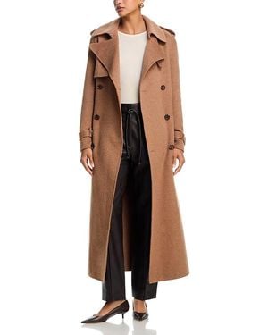 Jonathan Simkhai Rumi Double Breasted Long Coat - Brown