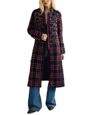 Free People Ace Of Swords Double Breasted Duster - Blue