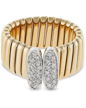 Alberto Milani 18K Via Mercanti Diamond Kiss Tubogas Ring, 0.22 Tcw - Metallic