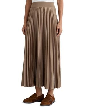 Reiss Seren Pleated Skirt - Brown