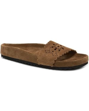 Free People Shore Cutout Footbed Sandals - Brown
