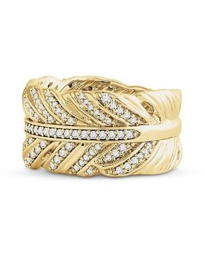 Anabel Aram Feather Pave Ring - White