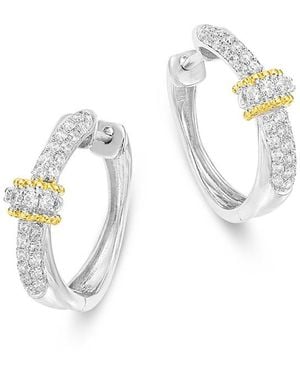 Bloomingdale's Fine Collection Diamond Huggie Hoop Earrings - White