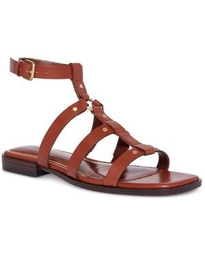 PAIGE Ryland Flat Strappy Sandals - Brown
