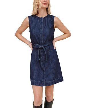 Bella Dahl Cotton Blend Denim Shirt Dress - Blue