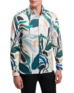 Ted Baker Rogersy Relaxed Fit Tropical Floral Shirt - Blue