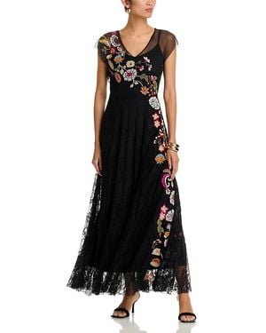 Johnny Was Mertina Embroidered Maxi Dress - Black